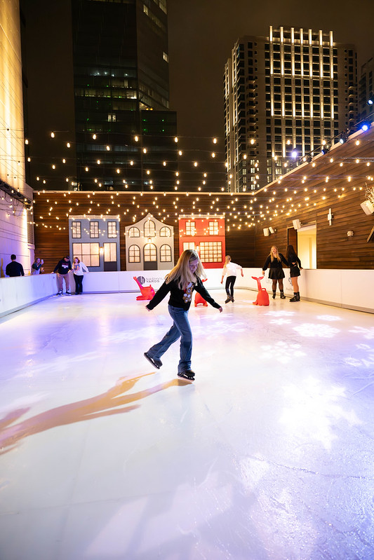 girl skating at grand hyatt ice rink